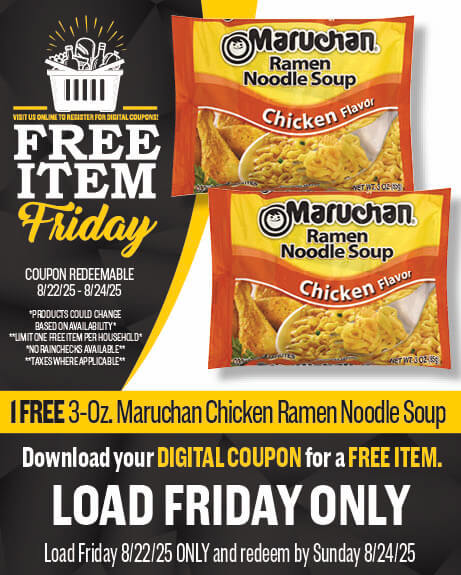 082225 Maruchan Free Friday digital2 IGA