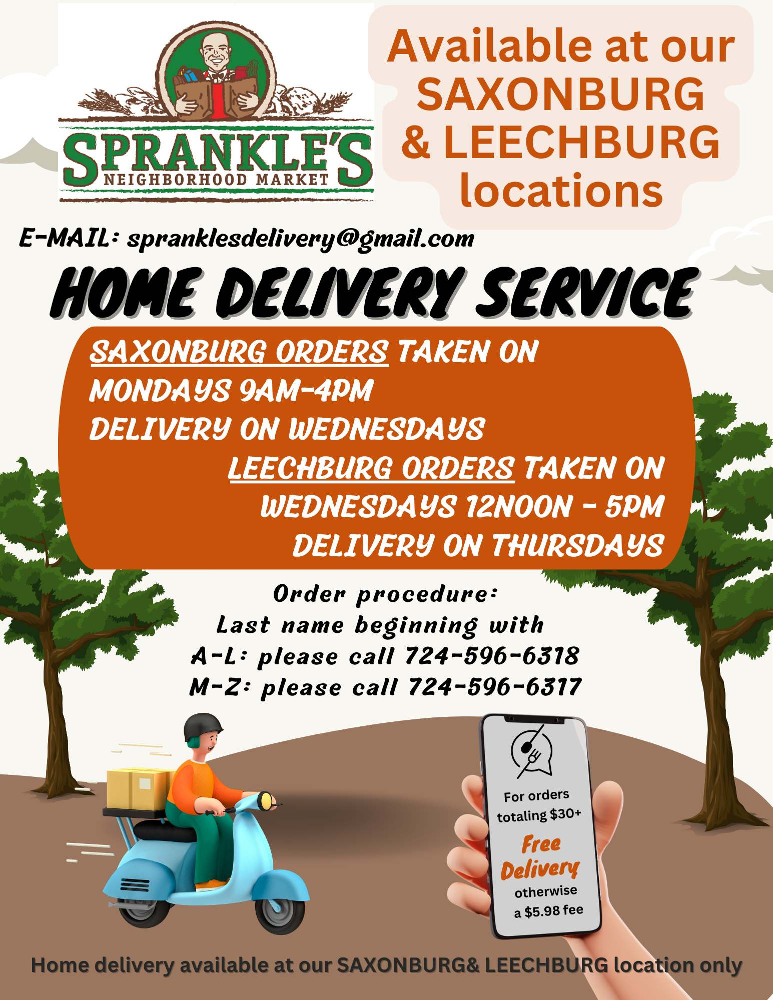 2026 Home Delivery Orders sign (8.5 x 11 in) (1)
