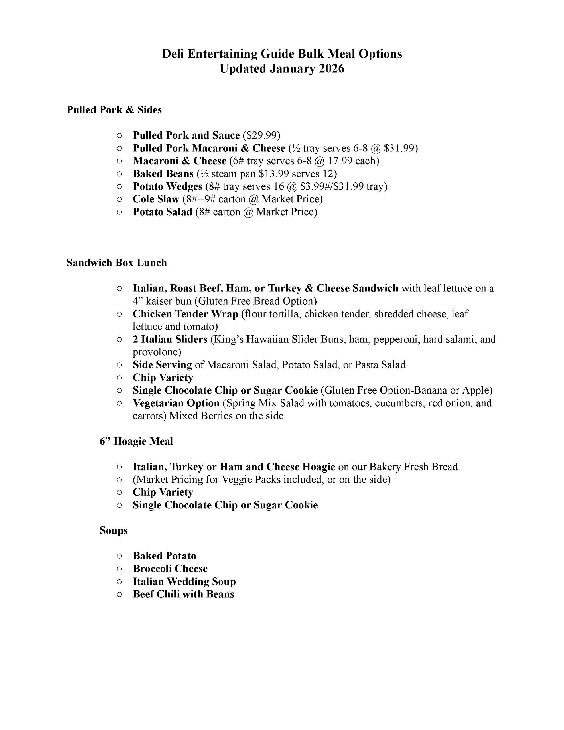 2026 Saxonburg Sprankle’s Deli Entertaining Guide Page 8